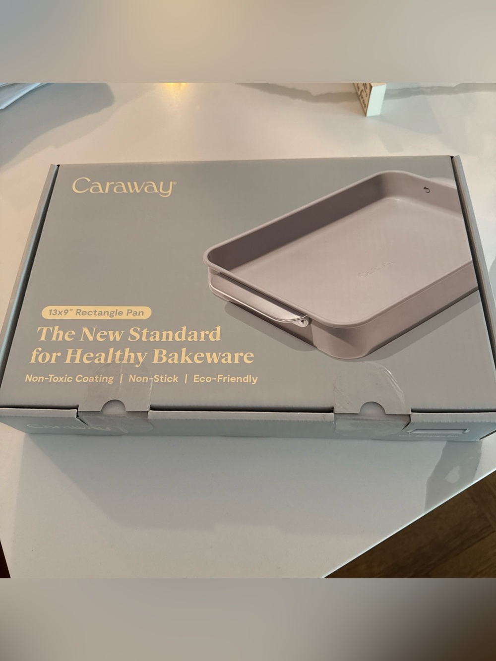 Caraway Home 9x13 Nonstick Ceramic Rectangle Pan Gray: Aluminized Steel. NIB.